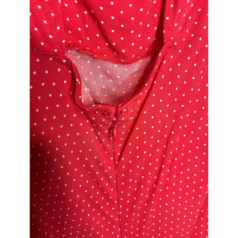 Wild Fable Polka Dot Maxi Dress Cottagecore Boho Coquette Red Rayon XXL - Picture 8 of 10